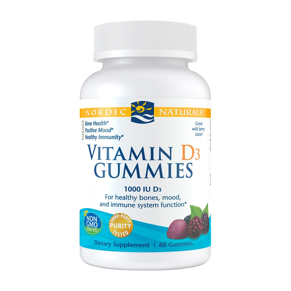 노르딕내추럴스 비타민D3구미 1000IU 와일드 베리 맛 60구미