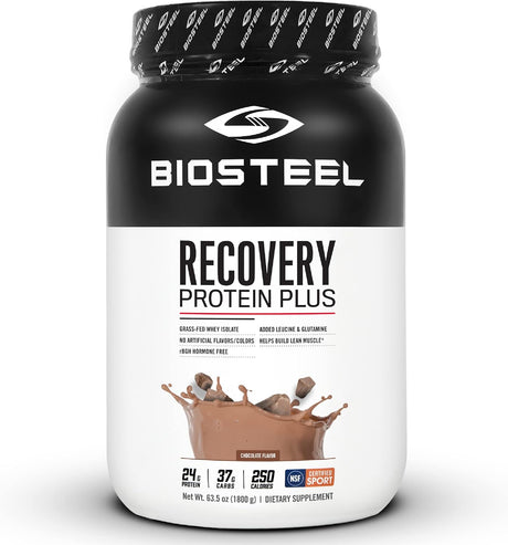 BIOSTEEL-Recovery-Protein-Plus-Powder-Supplement-Grass-Fed-and-Non-GMO-Formula-Chocolate-27-Servings