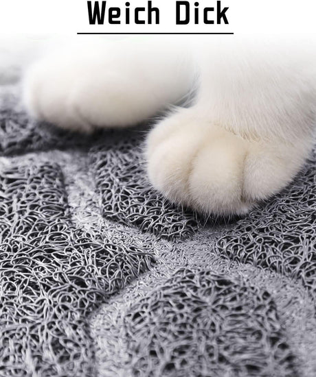 Yimobra Cat Litter Mat, Litter Trapping Waterproof Non Slip PVC Mat, Scatter Control Easy Clean for Litter Box, 35.4"X23.6", Dark Grey