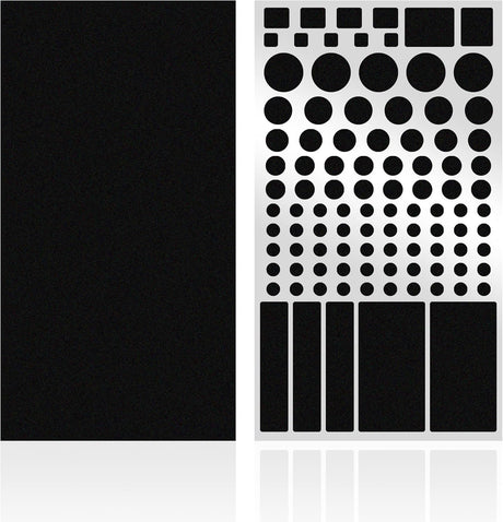 FLANCCI LED Light Blocking Stickers, Light Dimming Filters, (2 Sheets) Dimming Sheets for Routers, LED Covers Blackout, Dimming 50% ~ 80% of LED Lights, (2Sheets = 1 Cut Out + 1 Uncut)