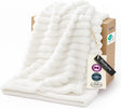 Bedsure Gentlesoft White Throw Blanket for Couch - Mothers Gifts Day Birthday Gifts for Women Mom Her, Soft Cozy Fleece Summer Throw Blanket for Girl, Room Home Bedroom Decor, off White, 50X60 Inches